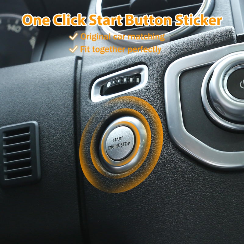 LLKUANG Silver Engine Start Stop Push Button Switch Sticker Cover for LR4 Discovery 4 & Land Rover Range Rover Sport 2010-2013 Aluminum Alloy Car Accessory - Image 4